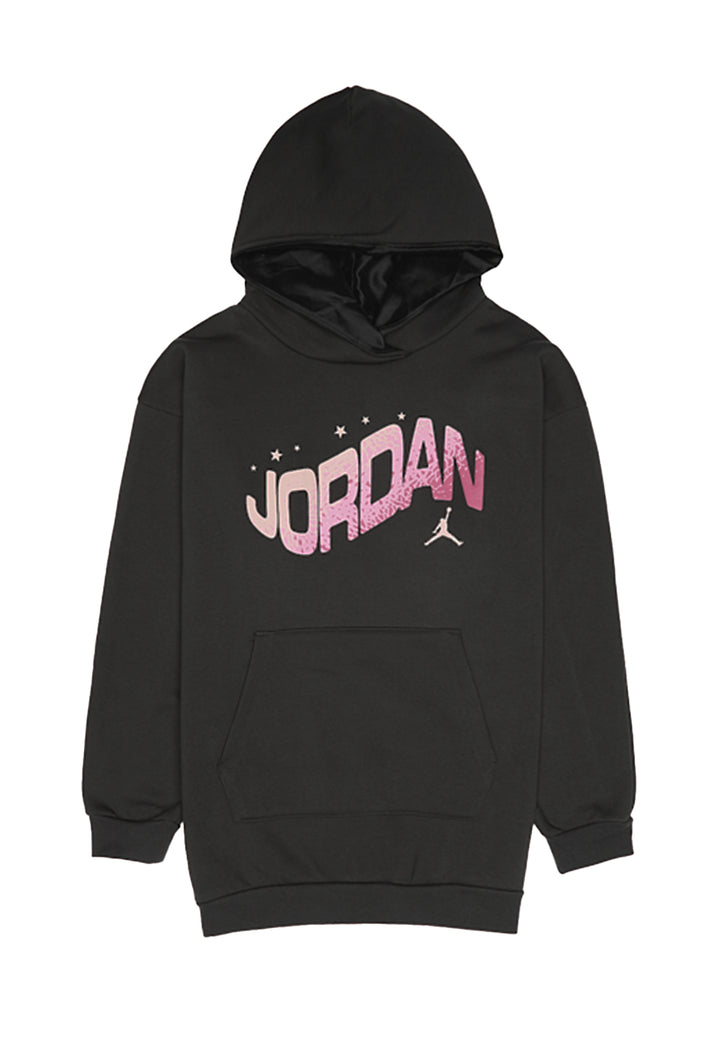 Schwarzes Sweatshirtkleid für Mädchen