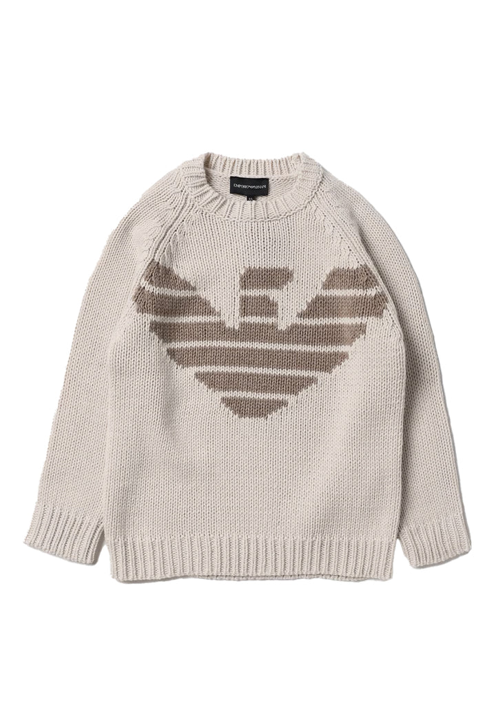 Beigefarbener Pullover für Jungen