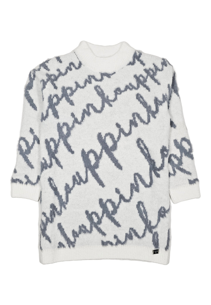 Vesito maglia bianco per bambina