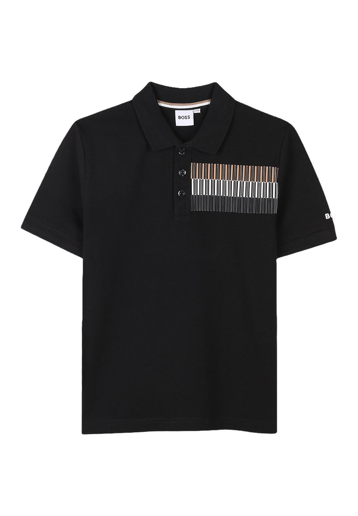 Schwarzes Poloshirt für Jungen