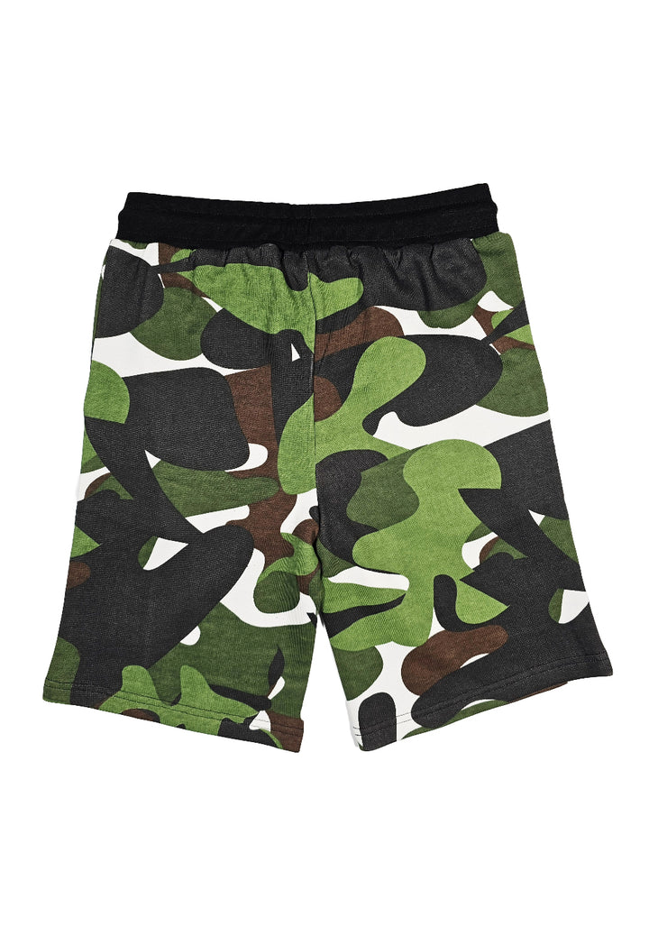 Bermuda felpa verde per bambino - Primamoda kids