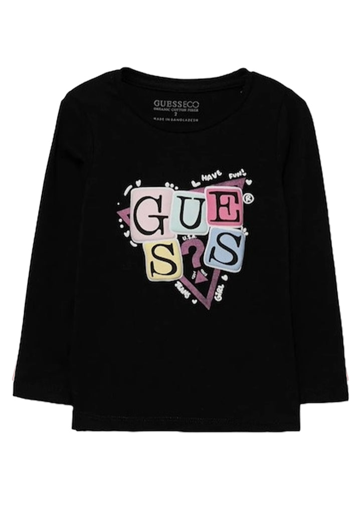 T-shirt nera per bambina