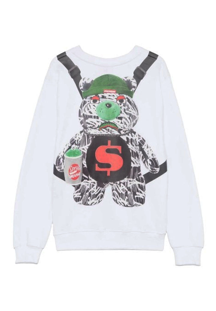 Weißes Sweatshirt mit Rundhalsausschnitt für Jungen