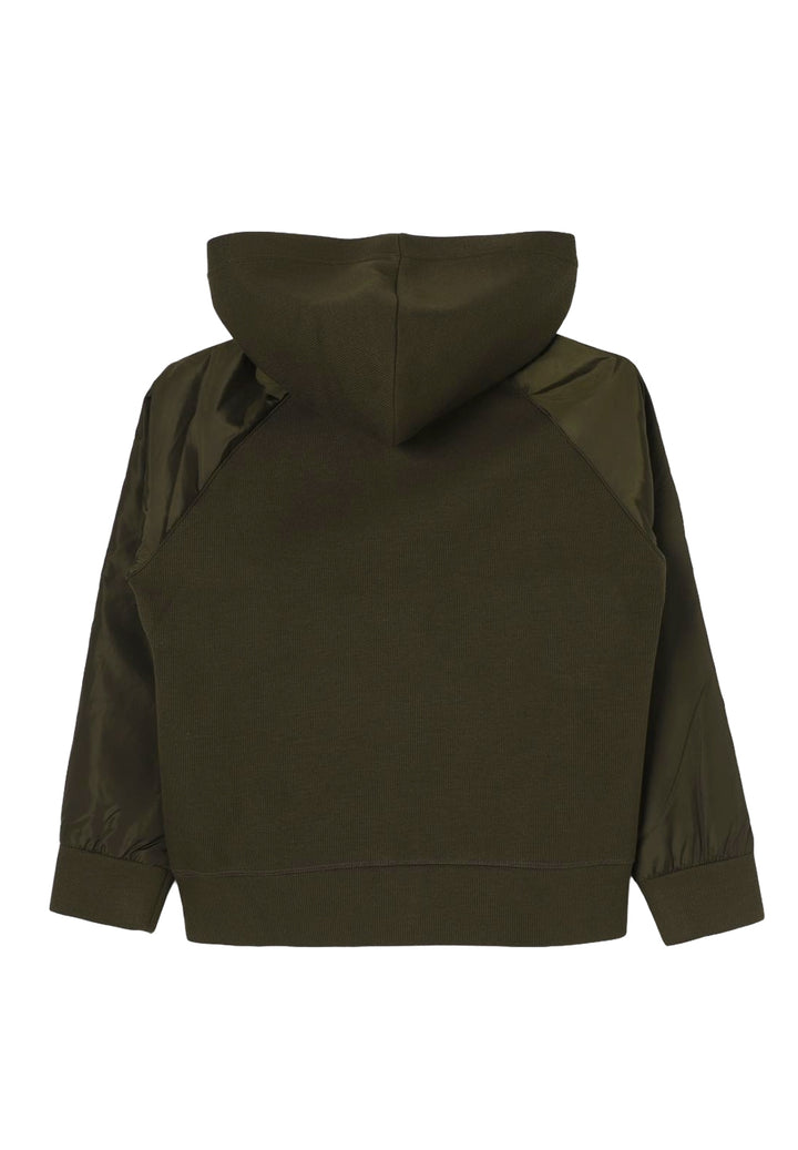 Sweat-shirt zippé vert pour enfant