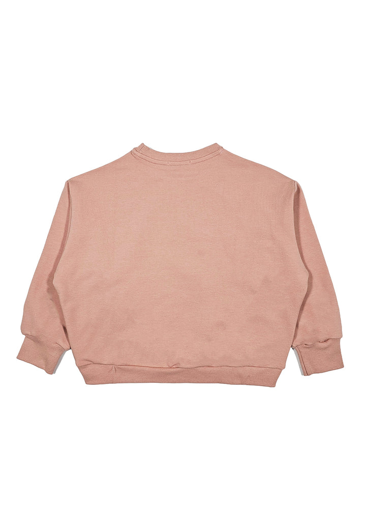 Rosa Sweatshirt mit Rundhalsausschnitt für Mädchen