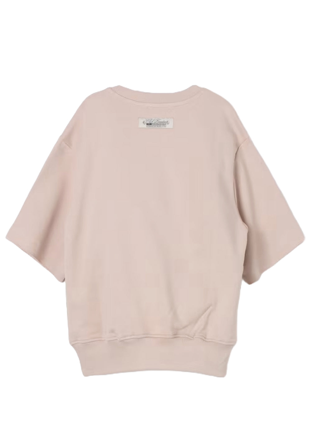 Sweat-shirt unisexe beige à col rond