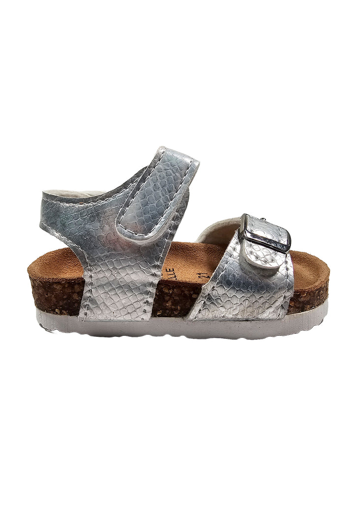 Silberne Sandalen für Baby Mädchen