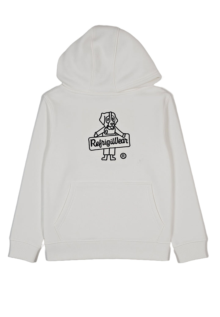 Felpa cappuccio bianca per bambino