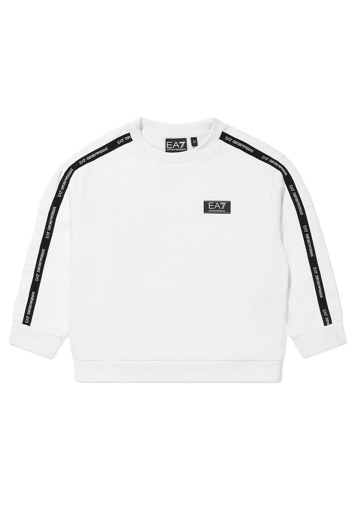 Sweat-shirt blanc à col rond pour enfant