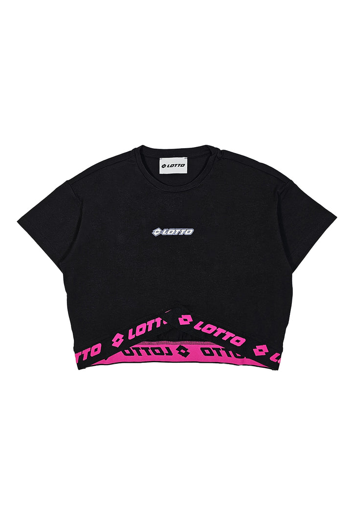 T-shirt nera per bambina