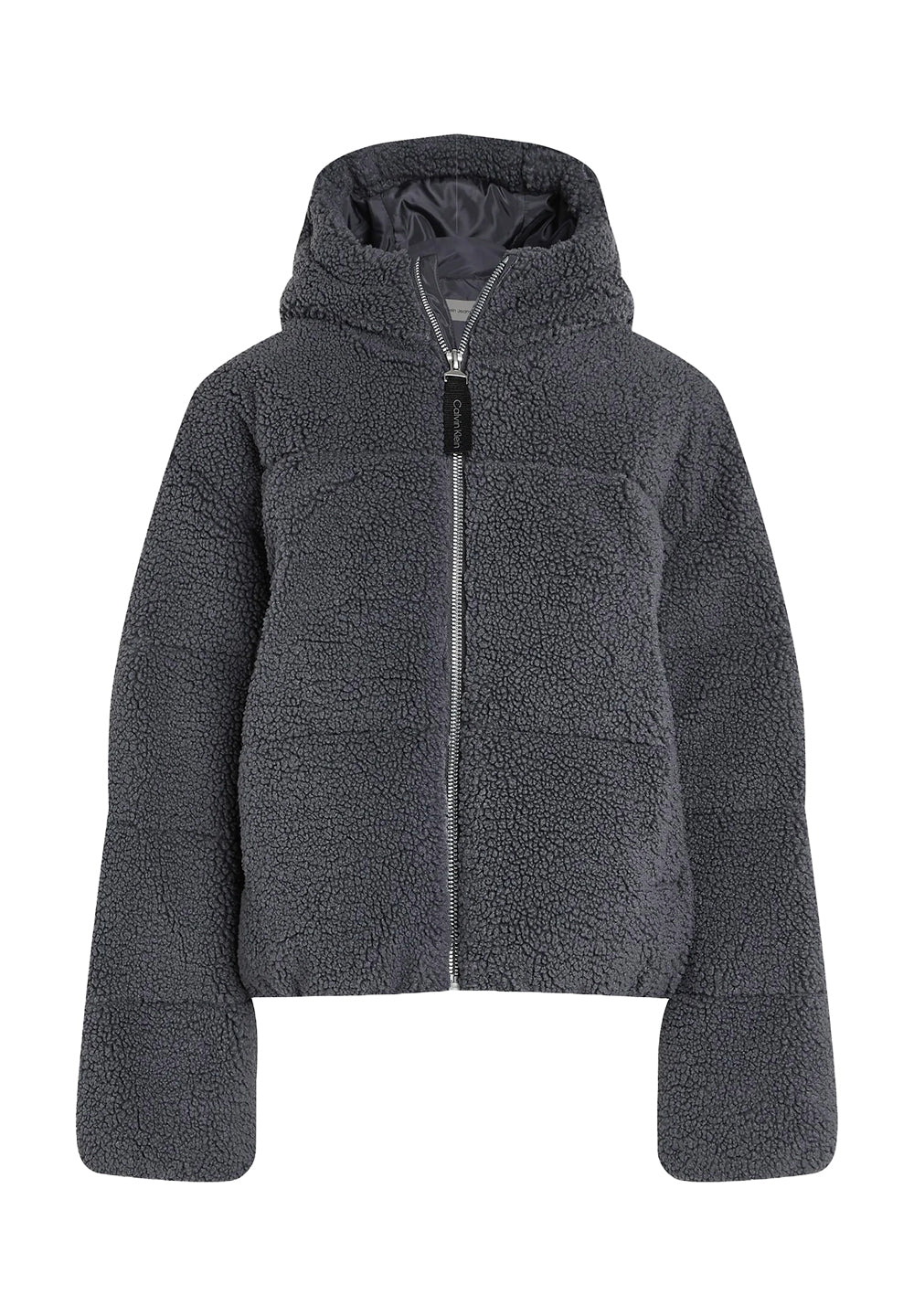 Giubbotto teddy grigio per bambina