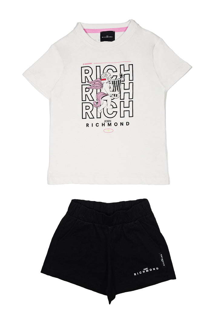 Tenue noire et blanche pour fille