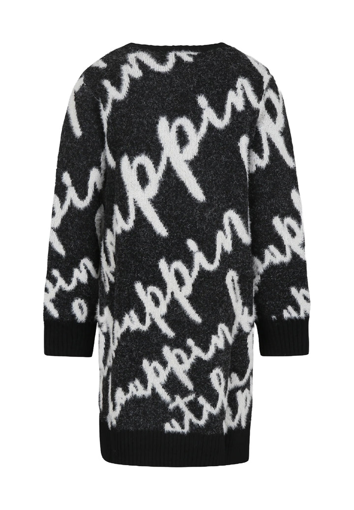 Vestito in maglia nero per bambina