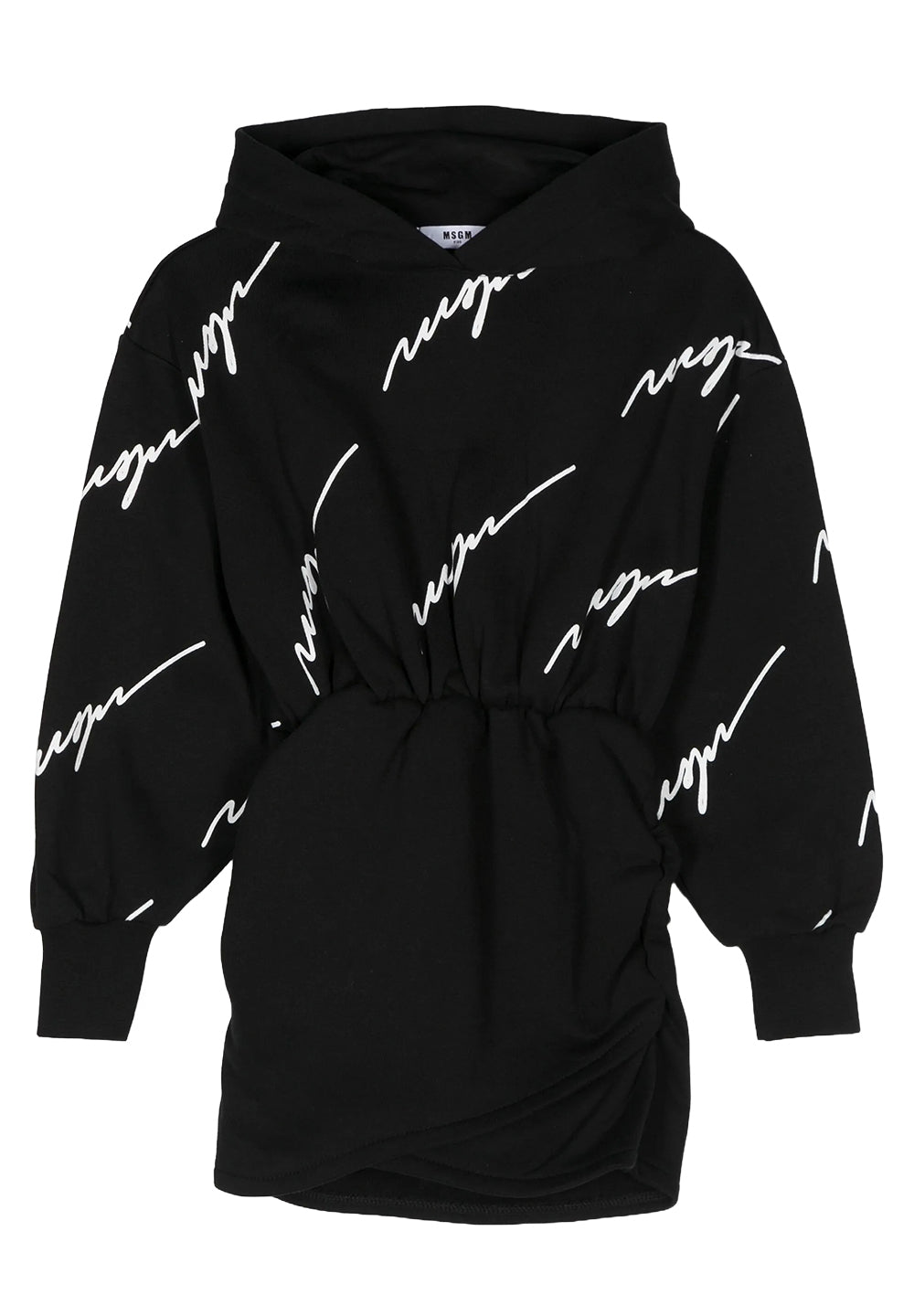 Robe sweat-shirt noire pour fille