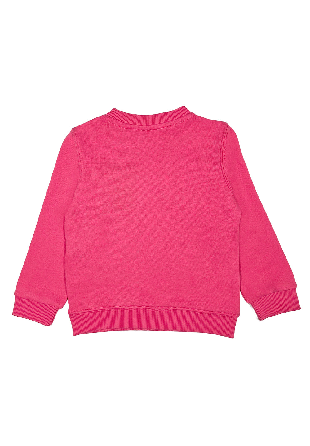 Felpa girocollo rosa per neonata