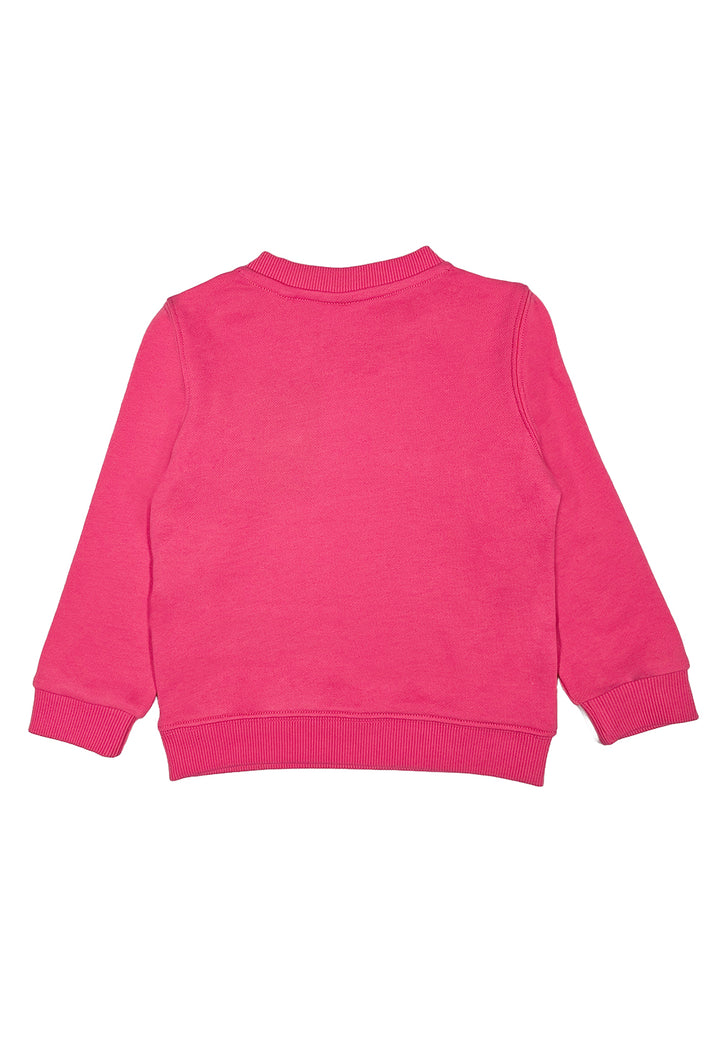 Felpa girocollo rosa per neonata