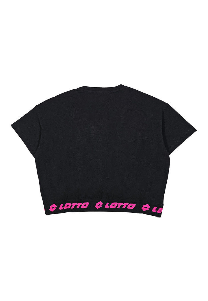 T-shirt nera per bambina