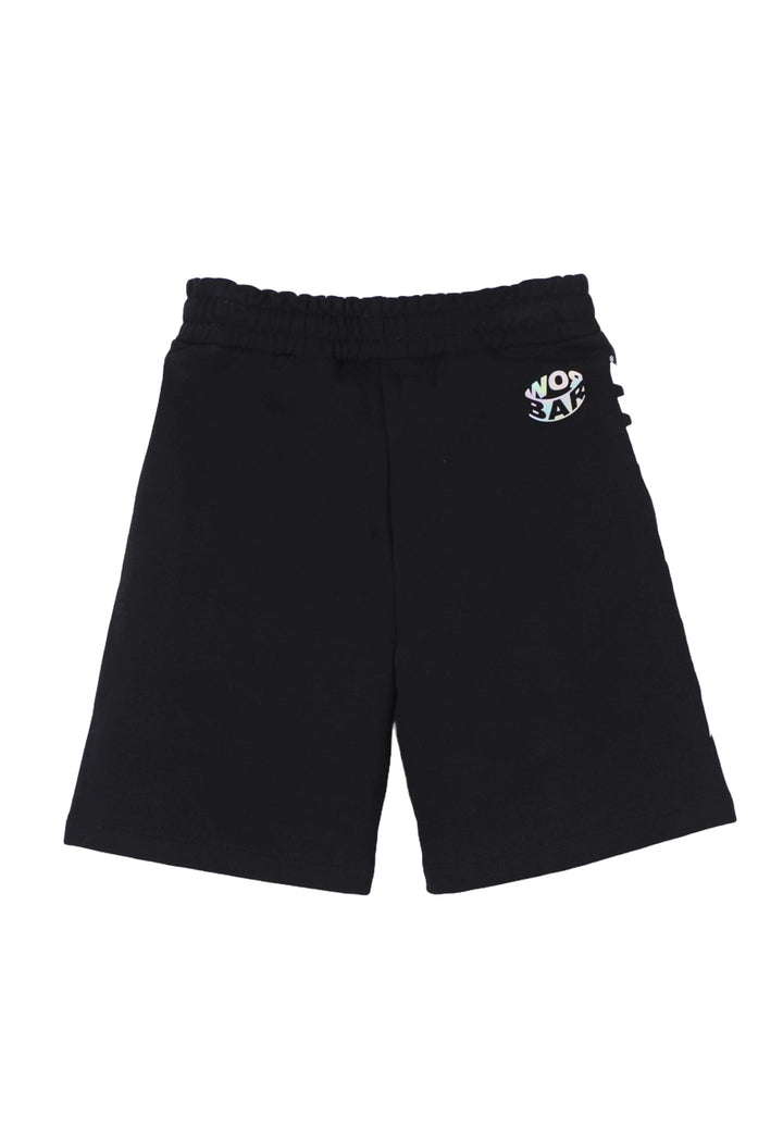 Bermuda felpa nero per bambino