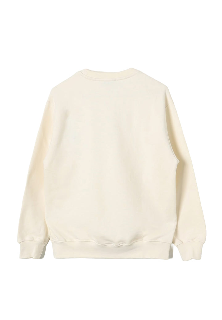 Sweat-shirt ras du cou crème pour enfant
