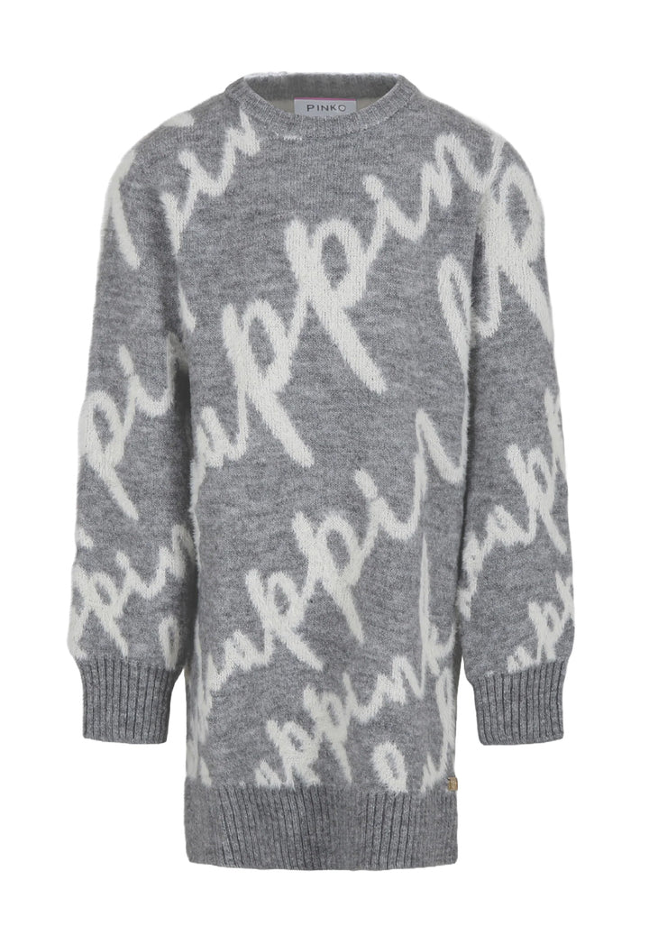 Vestito in maglia grigio per bambina