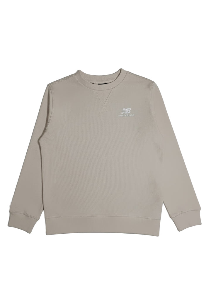 Felpa girocollo beige per bambino