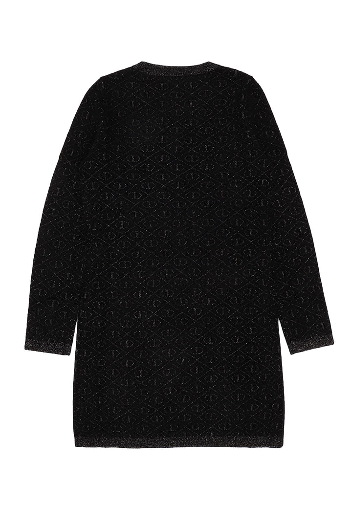 Vestito maglia nero per bambina