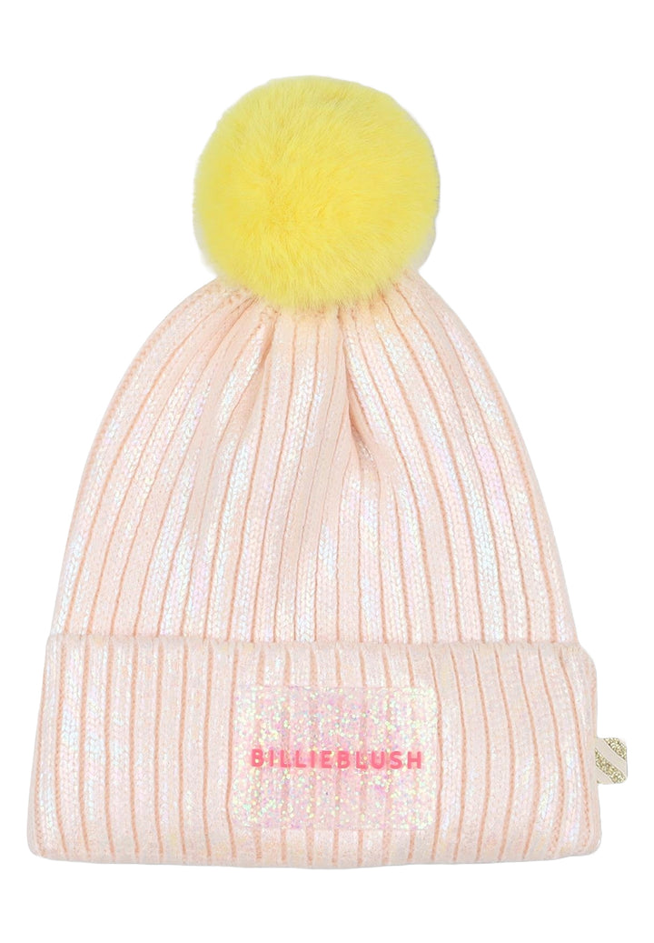 Chapeau rose poudré pour fille