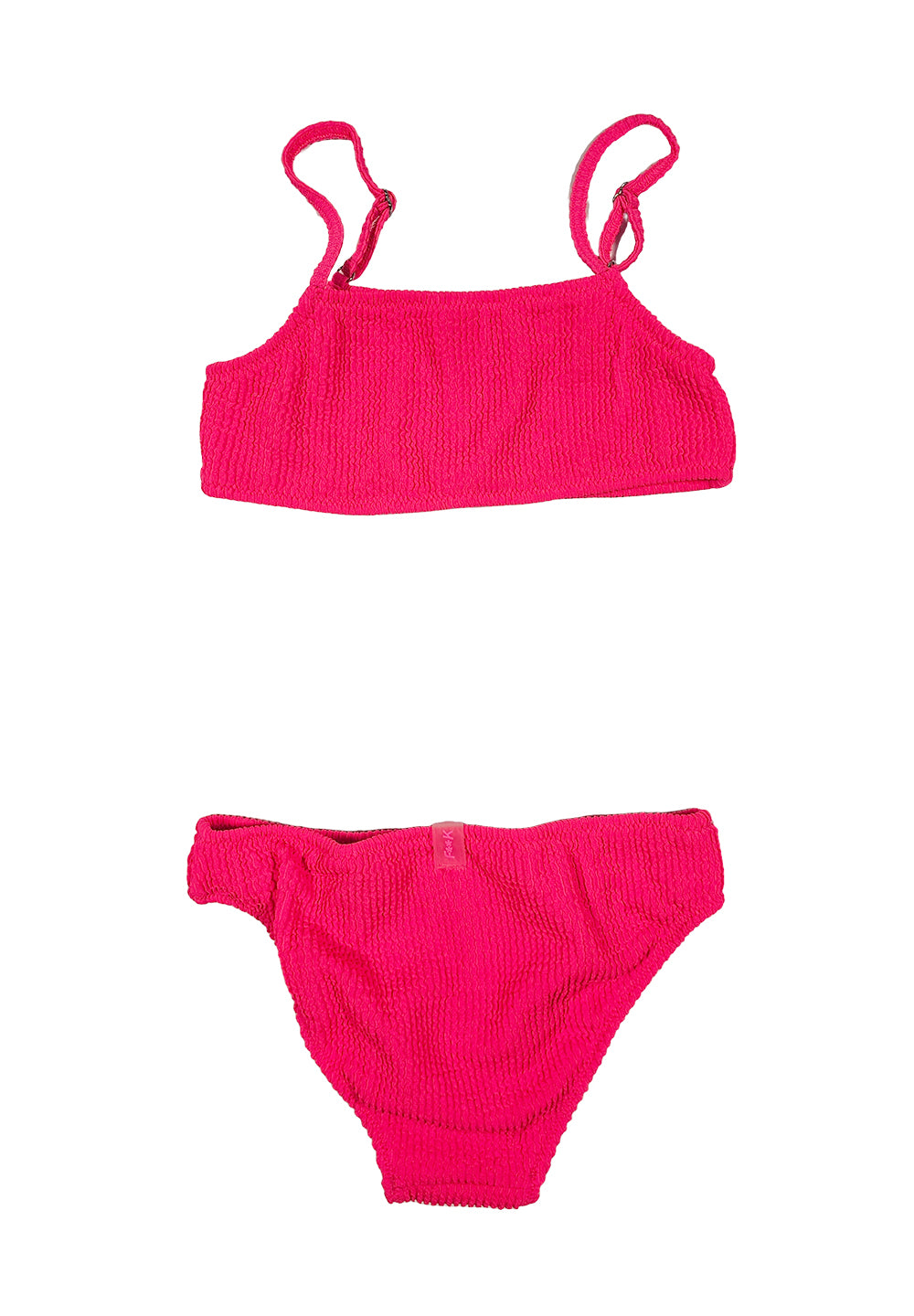Costume bikini fuxia fluo per bambina