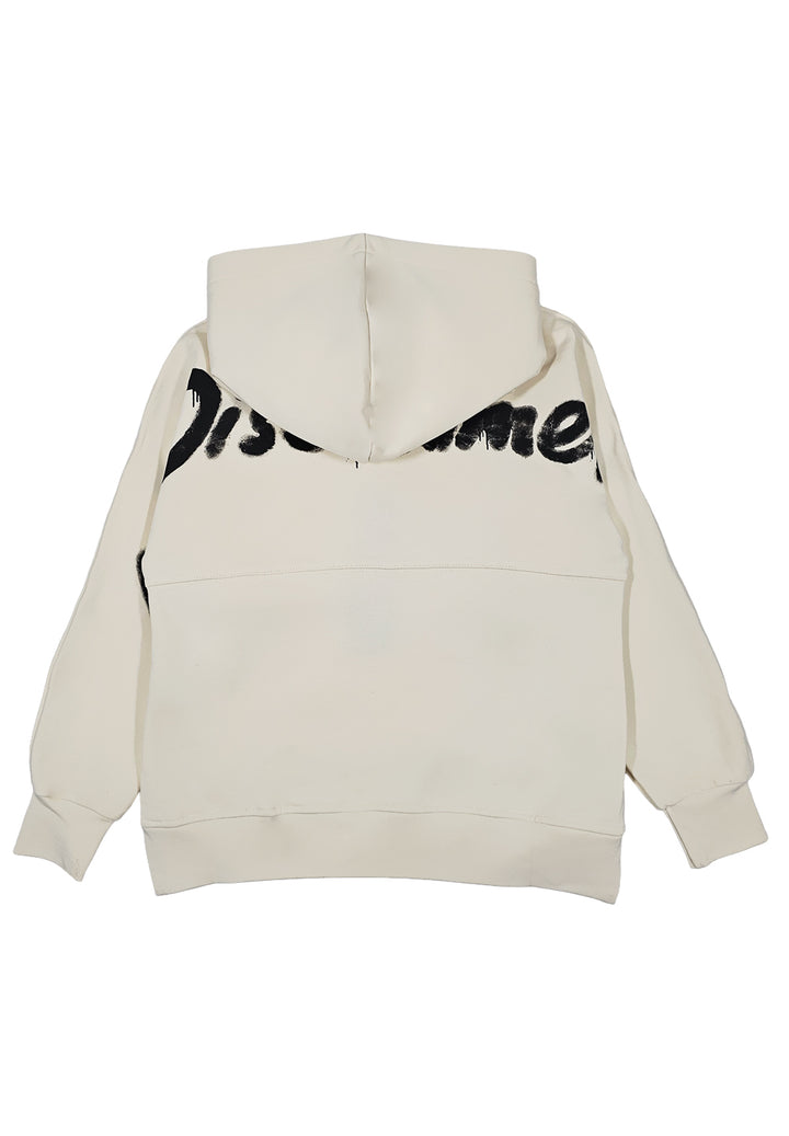 Sweat à capuche crème pour filles