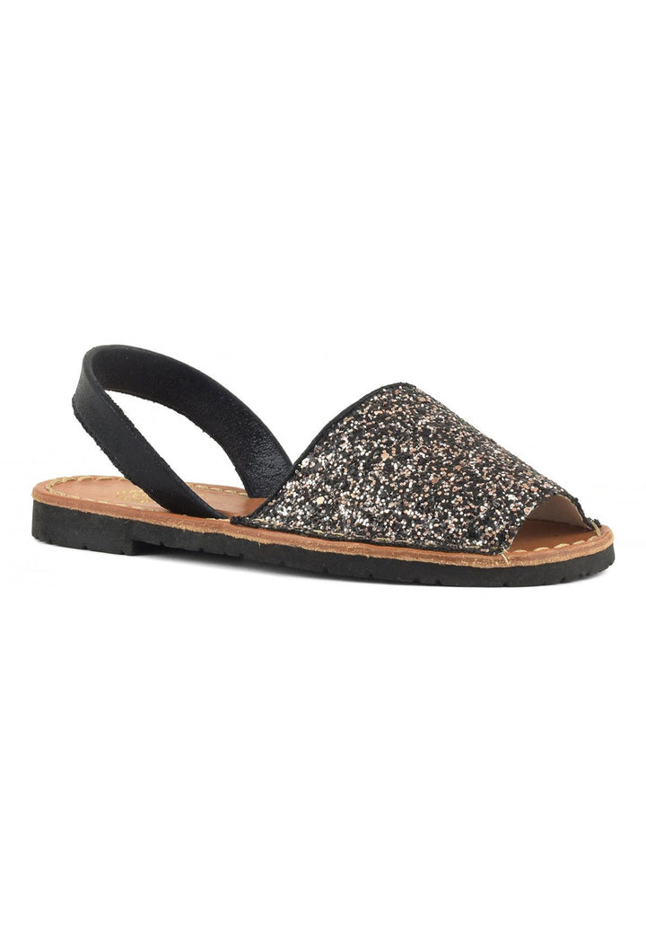 Sandali glitter neri per bambina