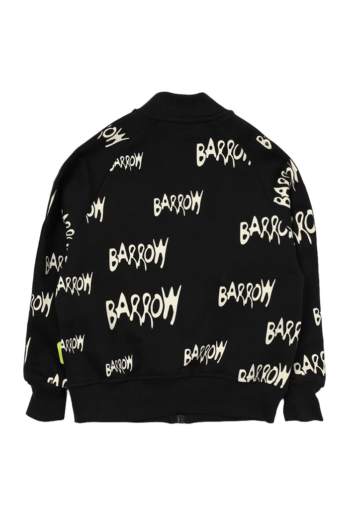 Felpa zip nera per bambino