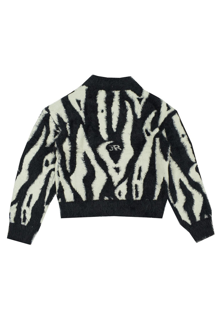 Pull zèbre pour fille