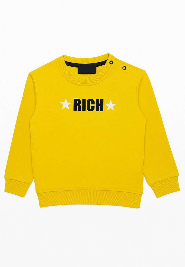 Sweat-shirt ras du cou jaune pour nouveau-nés