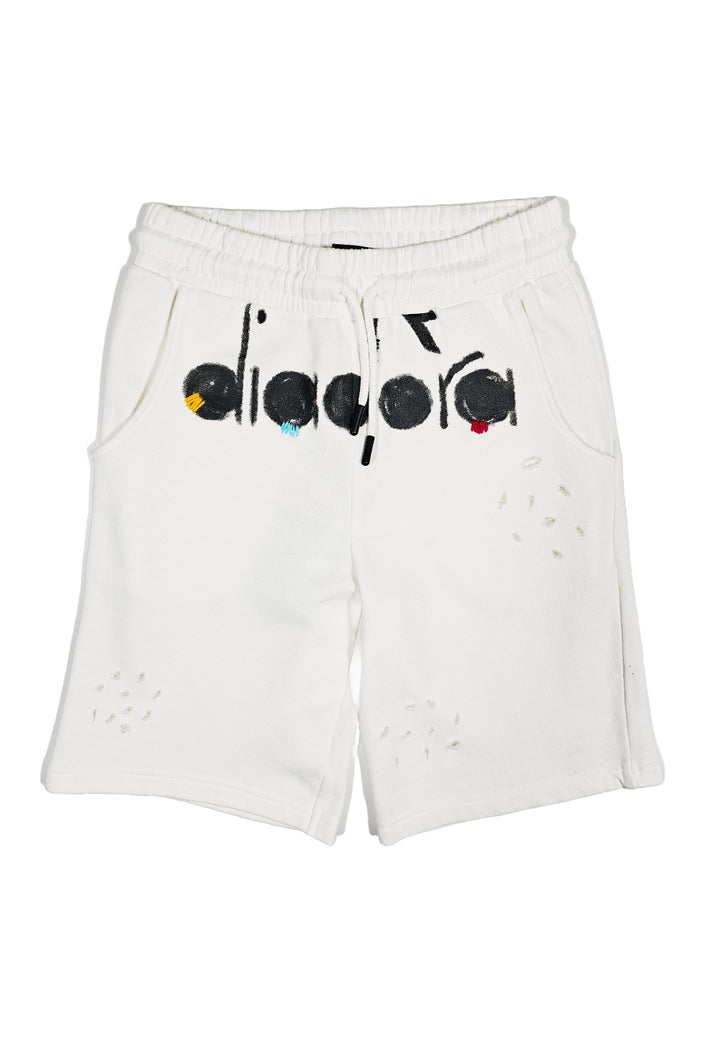 Bermuda felpa bianco per bambino