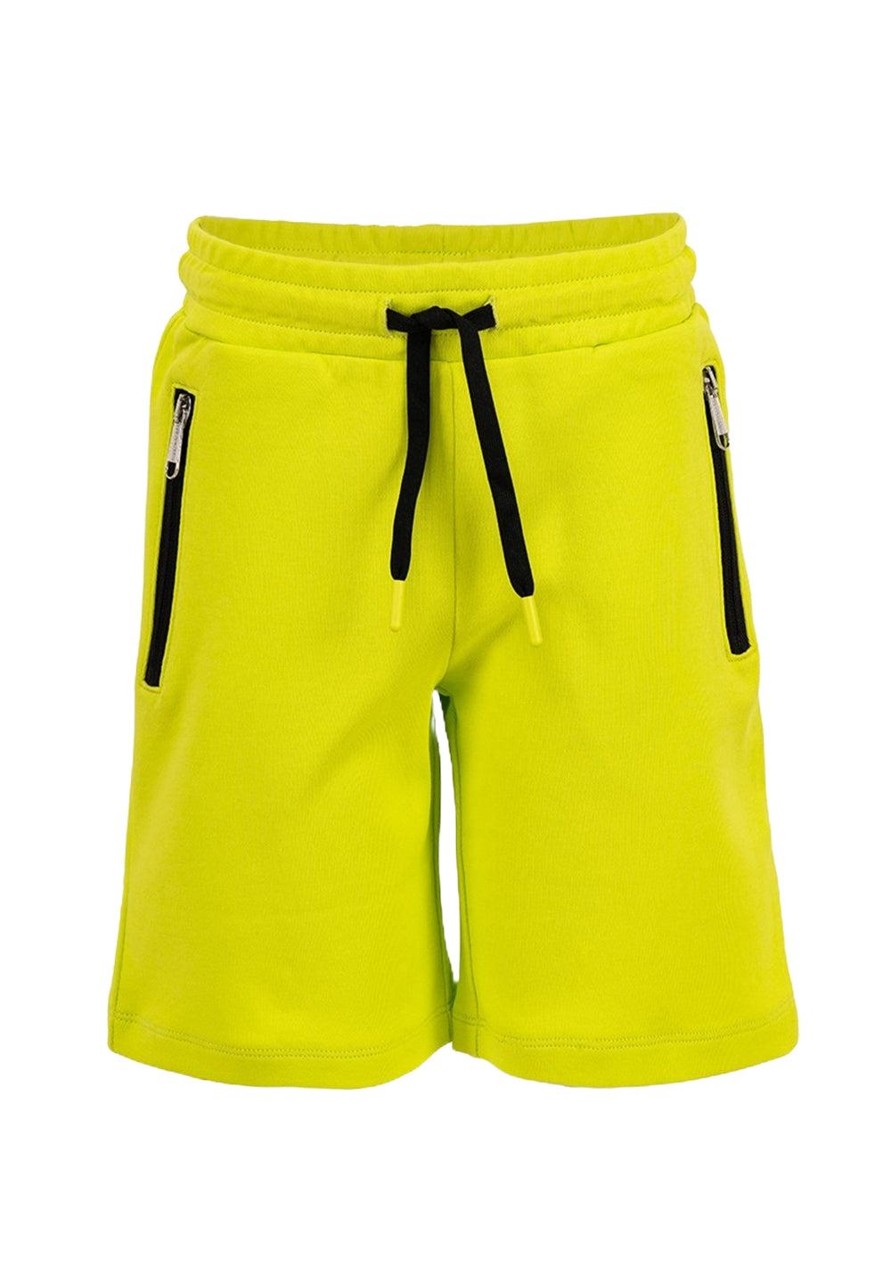Sweat bermuda jaune fluo pour garçon