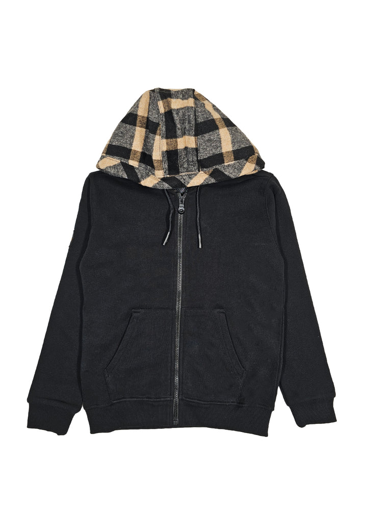 Schwarzes Sweatshirt mit Reißverschluss für Jungen