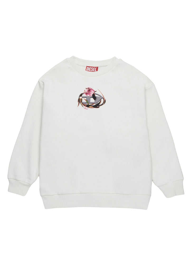 Sweat-shirt ras du cou crème pour enfant