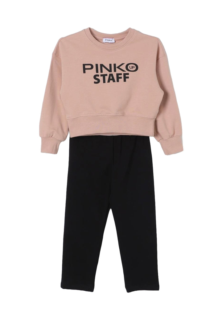 Ensemble sweat-shirt rose et noir pour fille
