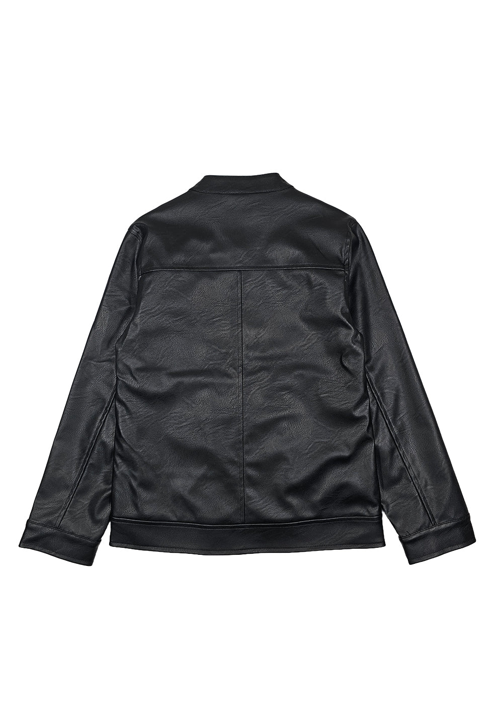 Schwarze Öko-Lederjacke für Kinder
