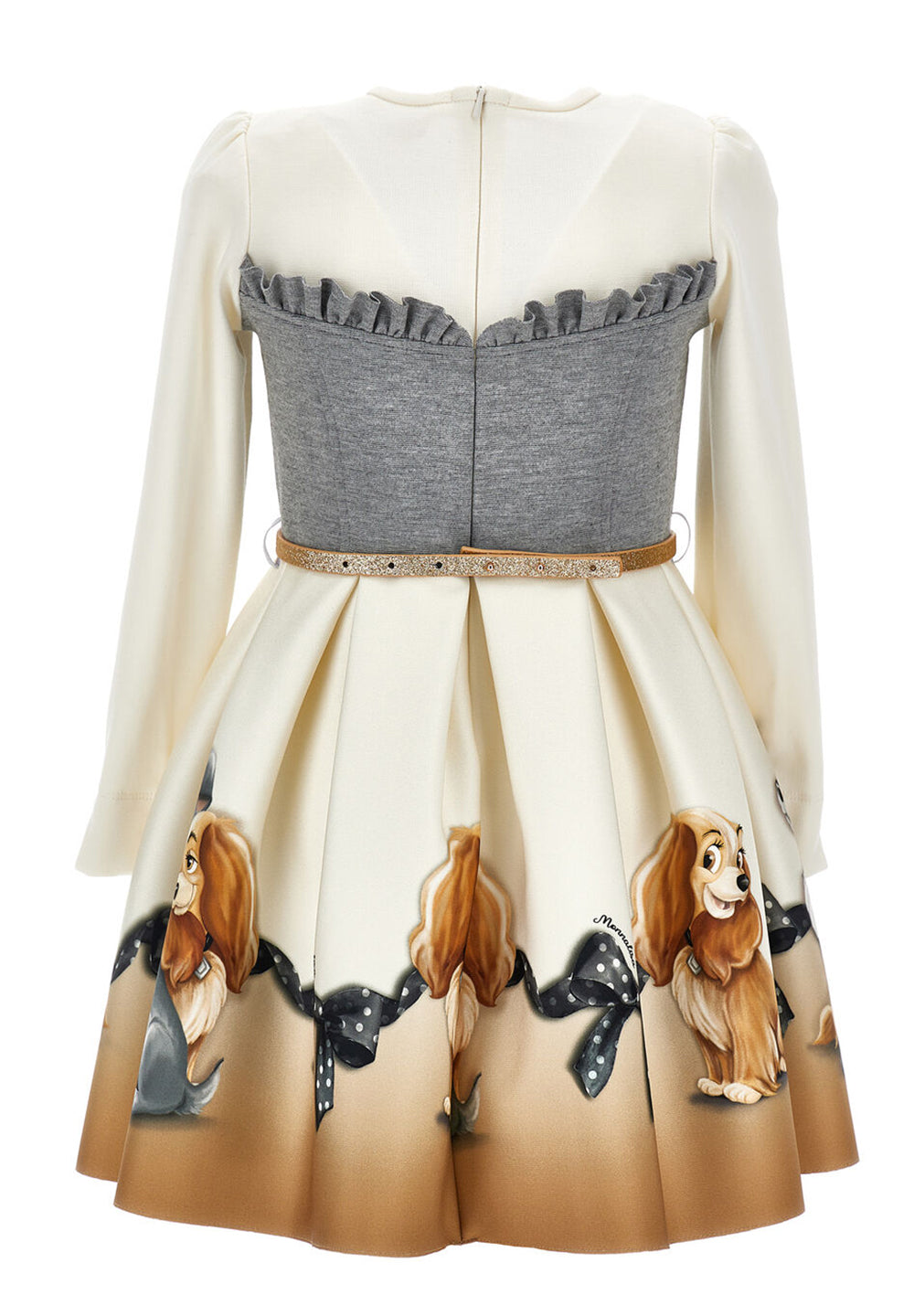 Cremegraues Kleid für Mädchen