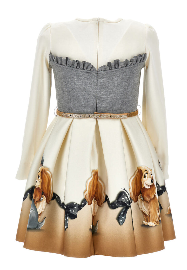 Cremegraues Kleid für Mädchen