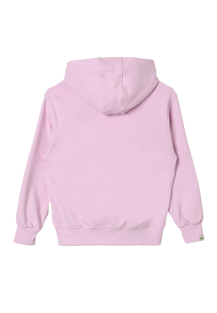 Felpa cappuccio rosa per bambina