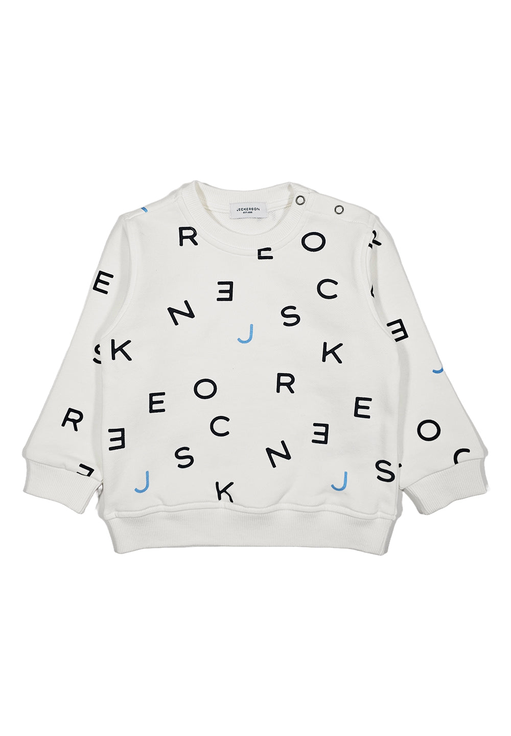 Sweat-shirt blanc à col rond pour nouveau-nés