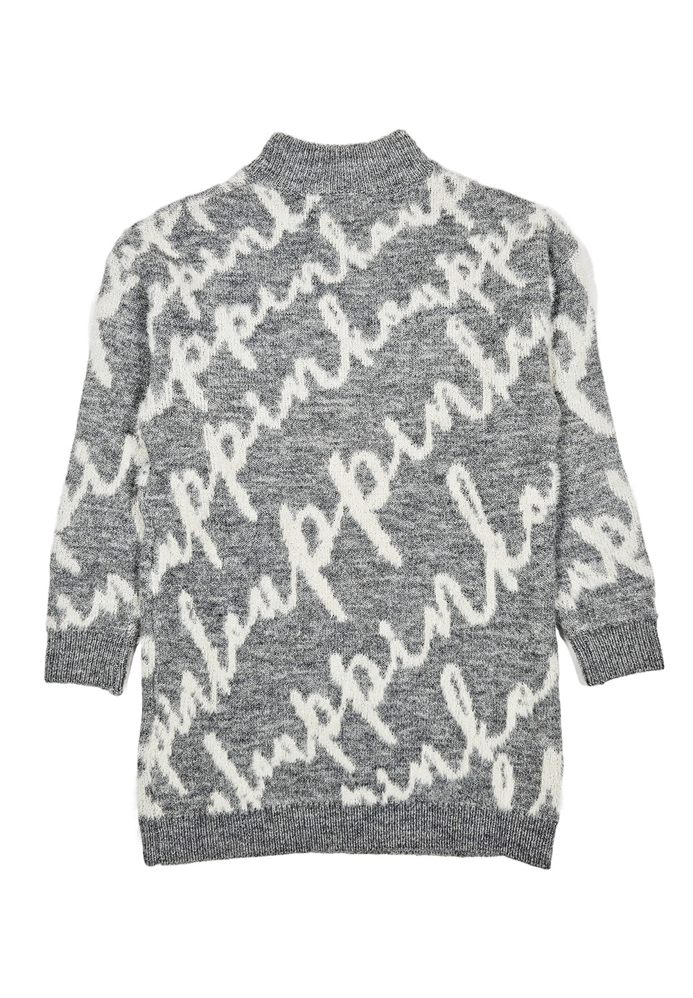 Vestito maglia grigio per bambina