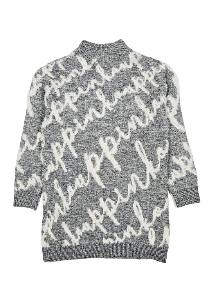 Vestito maglia grigio per bambina