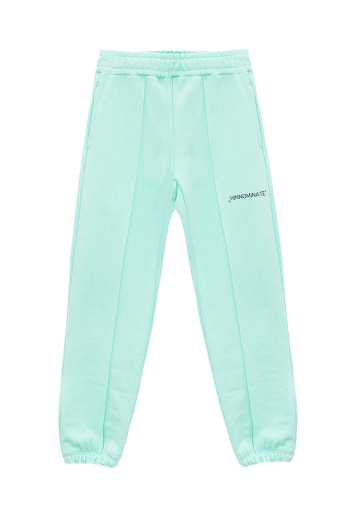 Pantalone felpa verde acqua per bambina