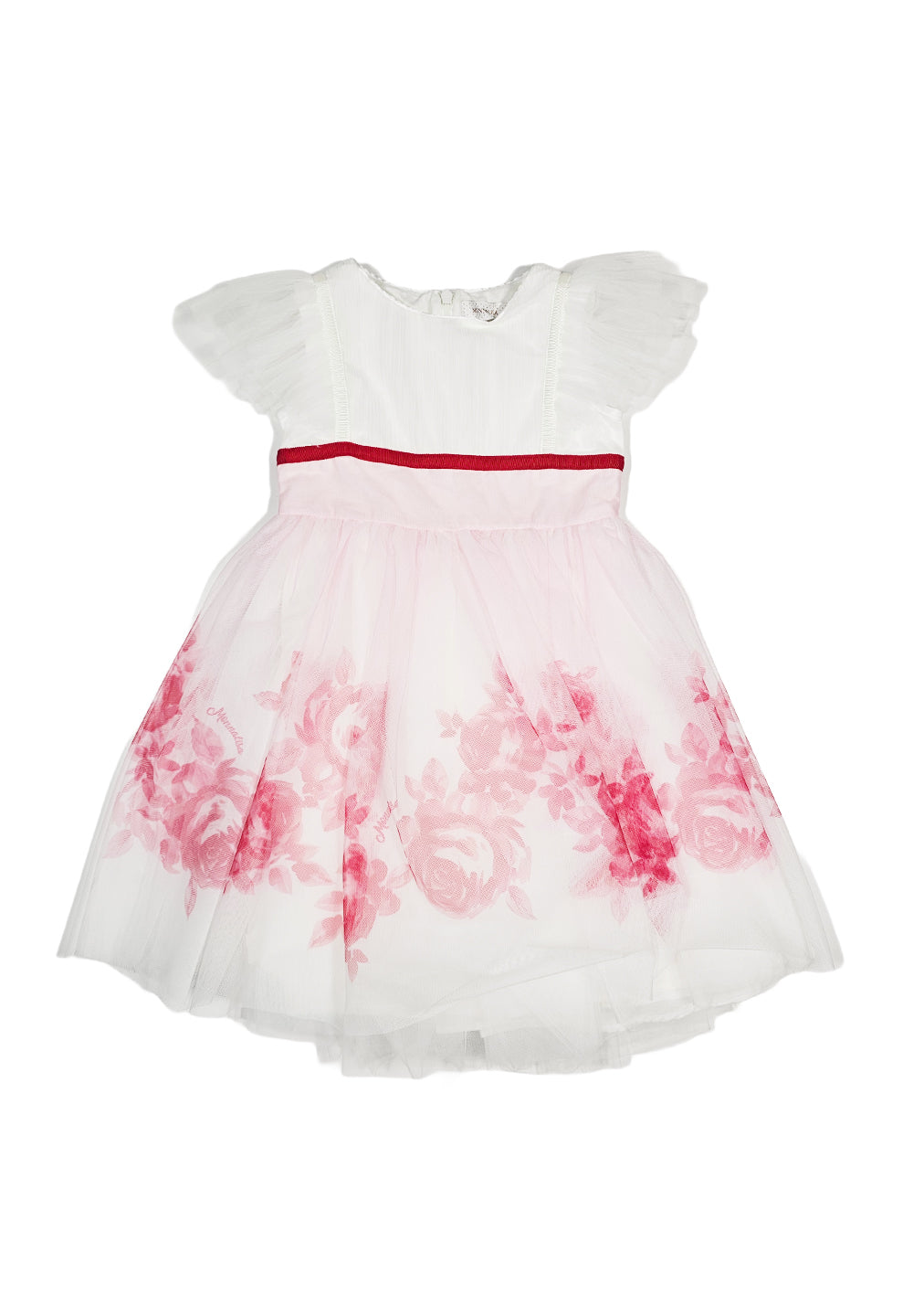 Vestito bianco-rosa per bambina - Primamoda kids