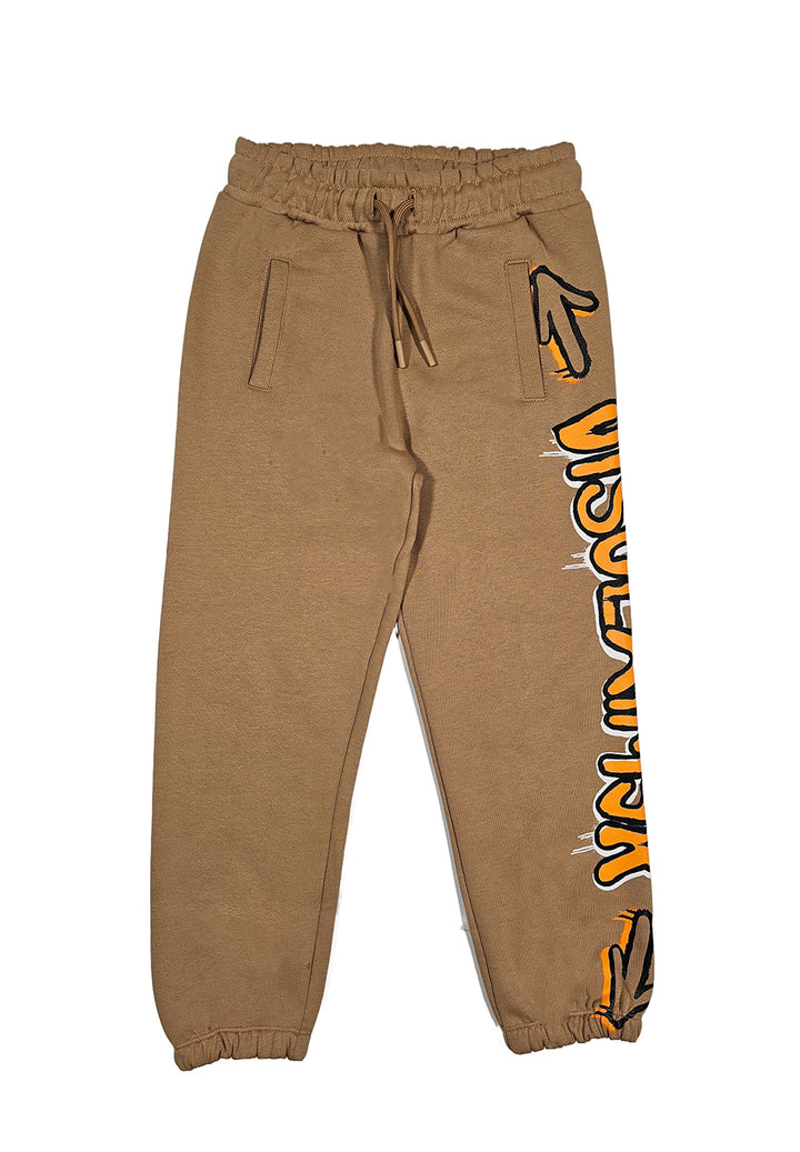 Pantalone felpa beige per bambino