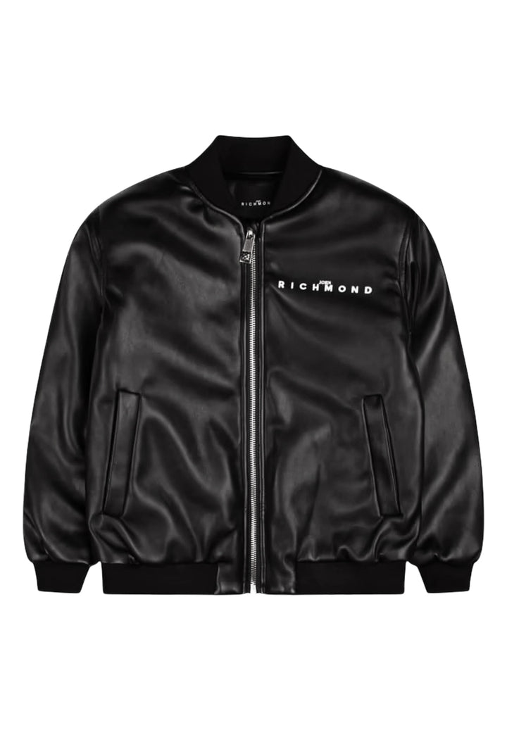Veste en similicuir noir pour enfant
