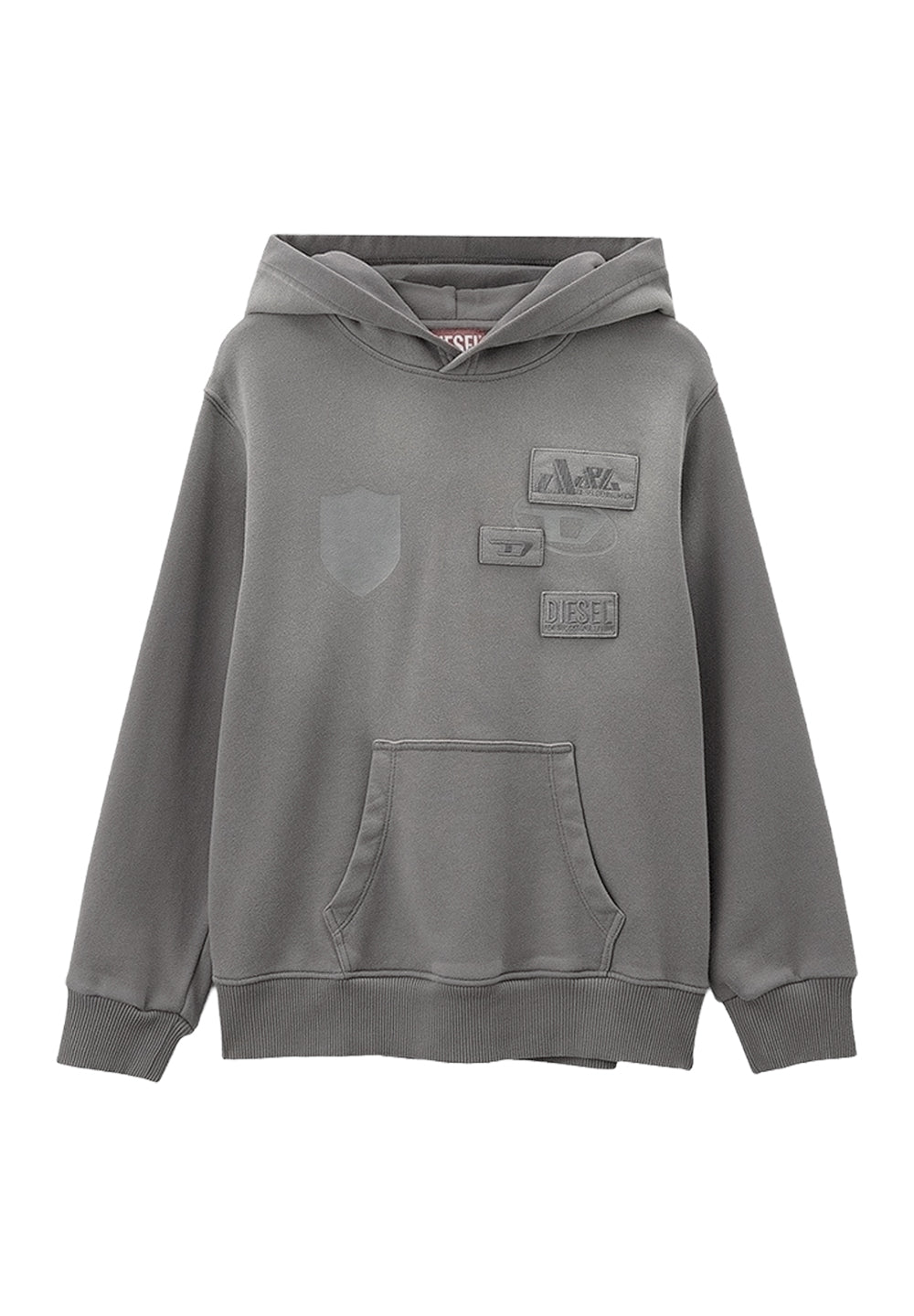 Felpa cappuccio grigia per bambino
